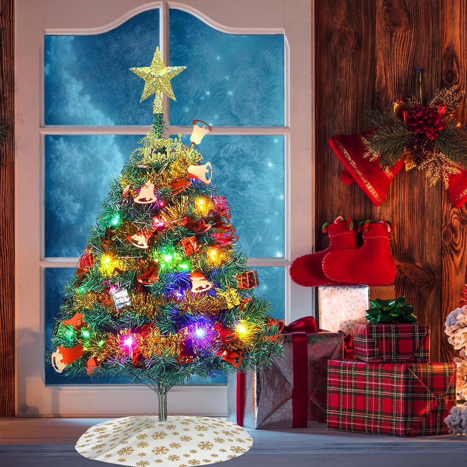 Amazon.co.jp: ミニデスクトップクリスマスツリー、24インチ/60cm 小型